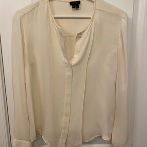 Theory Stretch Silk Classic Fitted Shirt